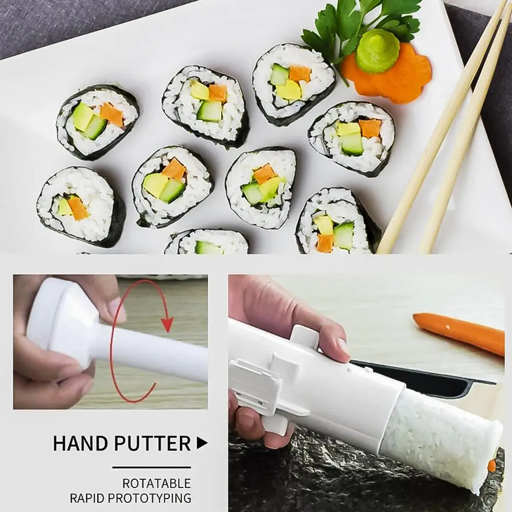 Quick Sushi Maker DIY Roller Rice Mold Meat Vegetable Rolling Mold Sushi Device Making Machine Bento Kitchen Gadgets