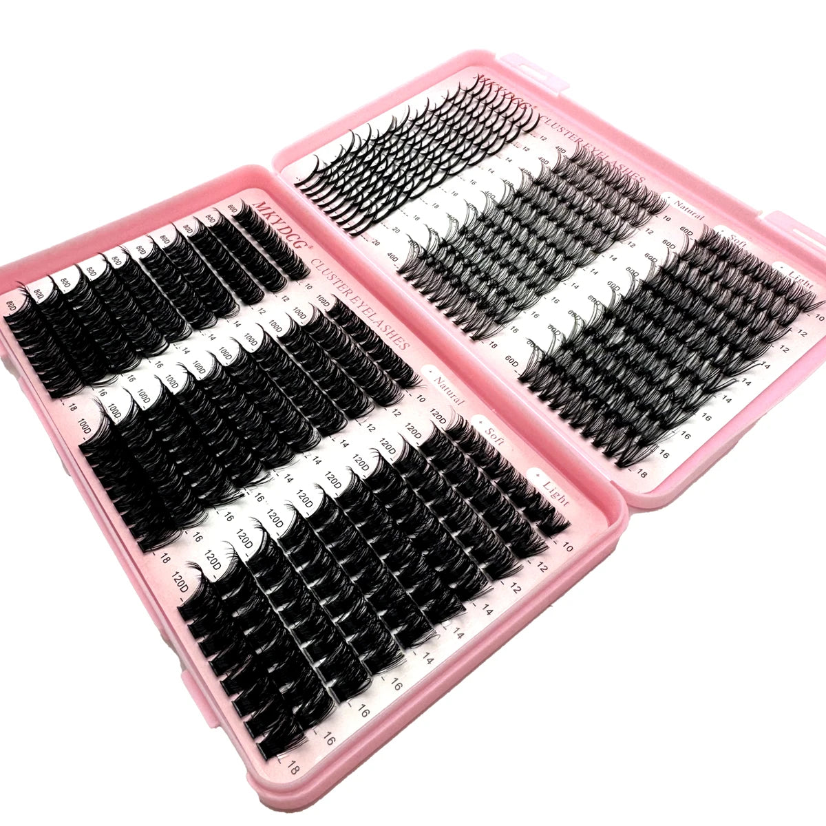 60D-100D Cluster Eyelash Extensions with Lash Spikes Lash Clusters Wispy Eyelashes Clusters Fluffier Individual Lashes Clusters
