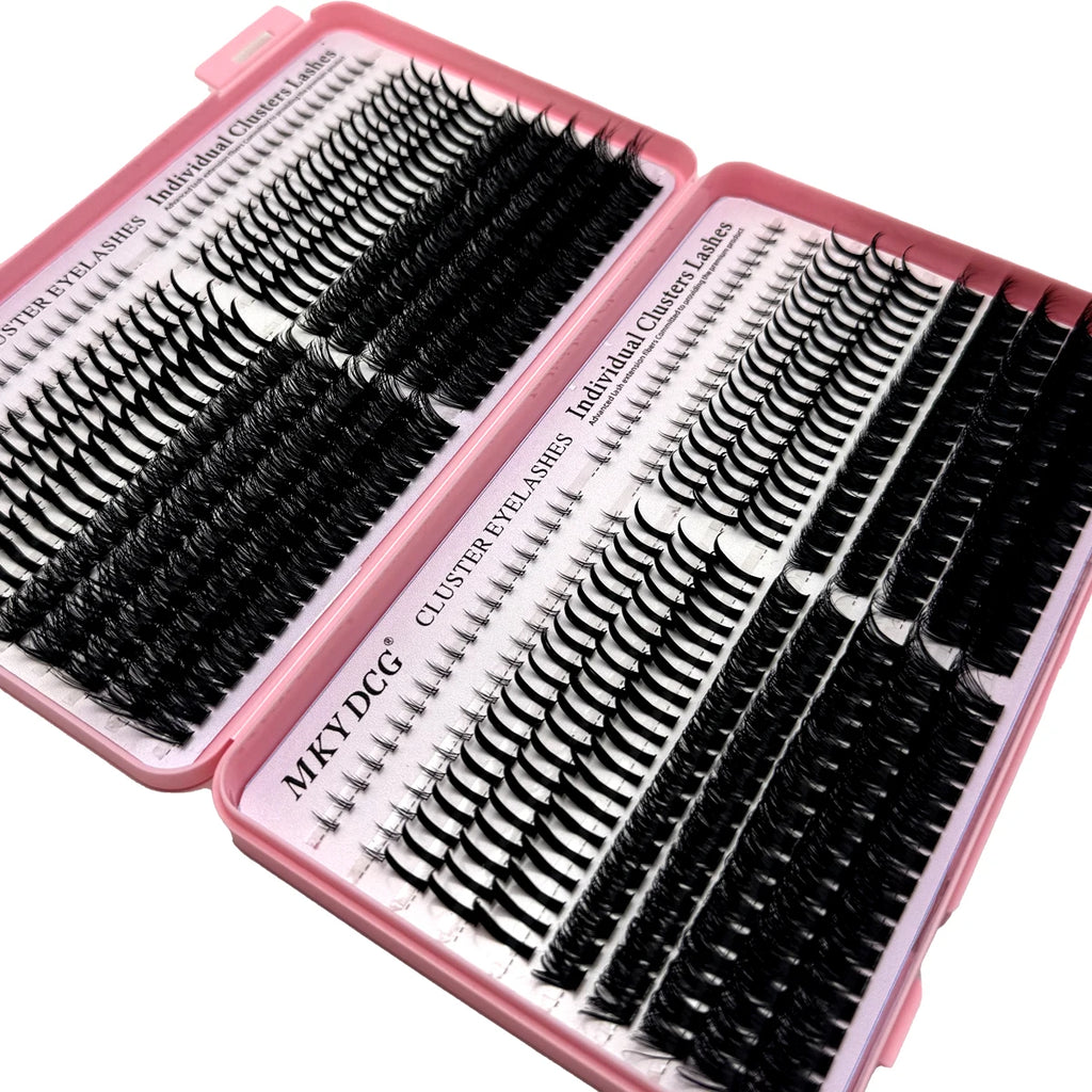 60D-100D Cluster Eyelash Extensions with Lash Spikes Lash Clusters Wispy Eyelashes Clusters Fluffier Individual Lashes Clusters