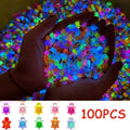 100pcs Glow in The Dark Resin Turtle Figurines | Cute Miniatures for Fairy Garden, Micro Landscape, Dollhouse Decor Crafts