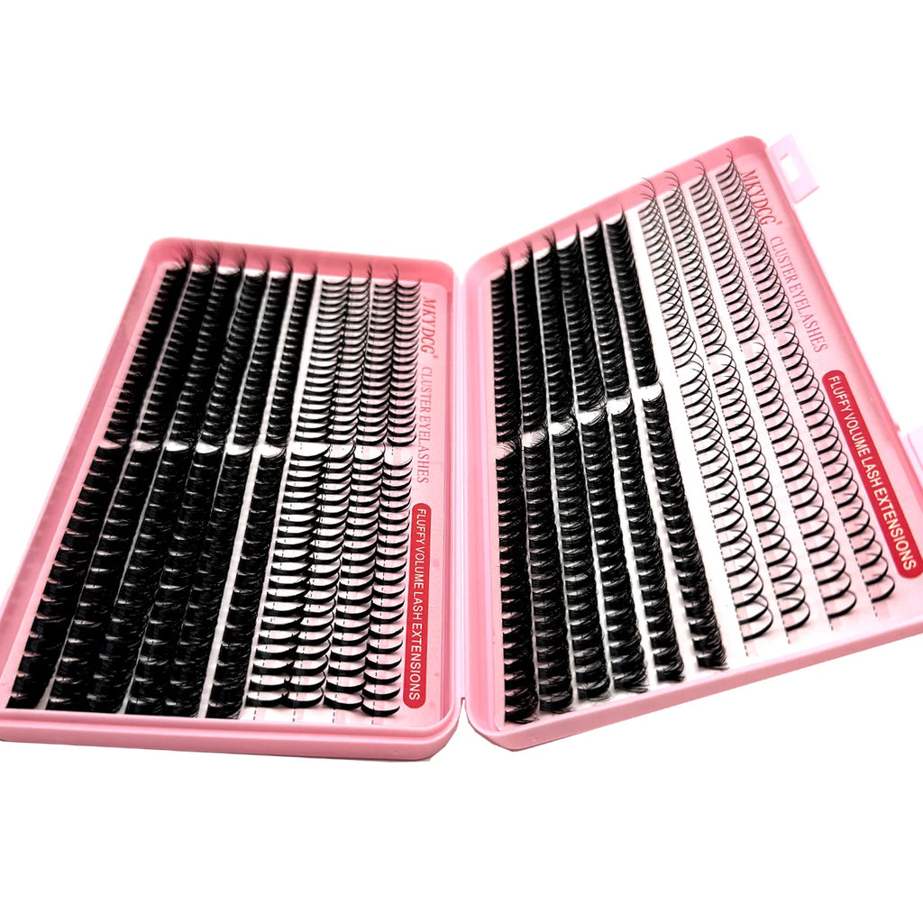 60D-100D Cluster Eyelash Extensions with Lash Spikes Lash Clusters Wispy Eyelashes Clusters Fluffier Individual Lashes Clusters
