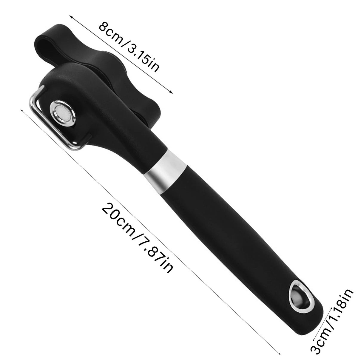 Plastic Hand-actuated Can Opener Safety Kitchen Tools Easy Grip Side Cut Manual Opener for Cans' Lid Kitchen Gadgets