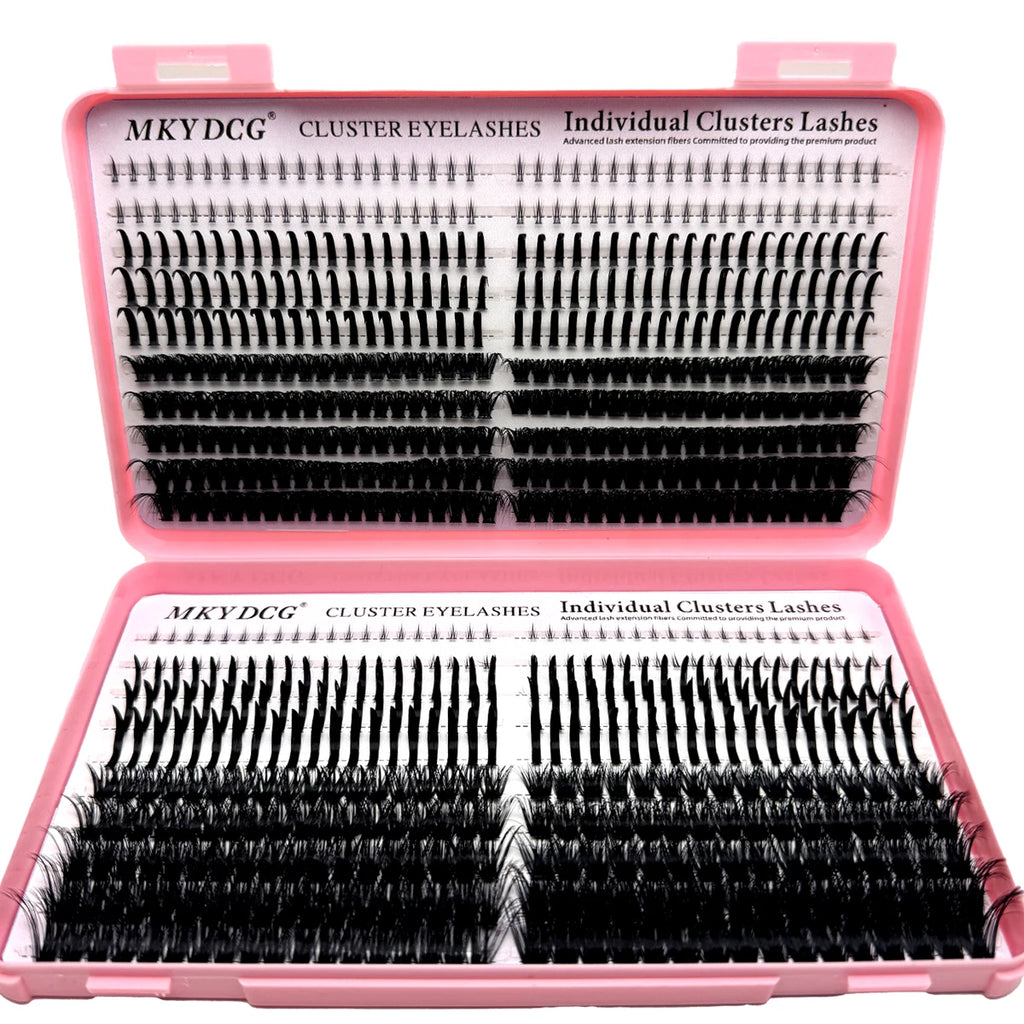 60D-100D Cluster Eyelash Extensions with Lash Spikes Lash Clusters Wispy Eyelashes Clusters Fluffier Individual Lashes Clusters
