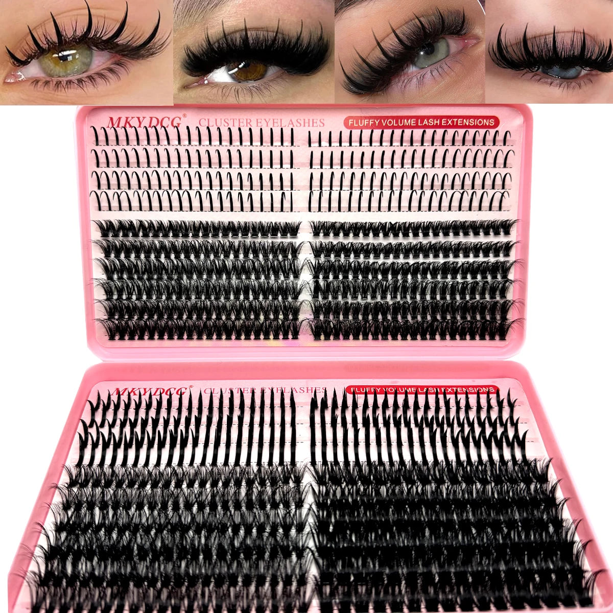 60D-100D Cluster Eyelash Extensions with Lash Spikes Lash Clusters Wispy Eyelashes Clusters Fluffier Individual Lashes Clusters