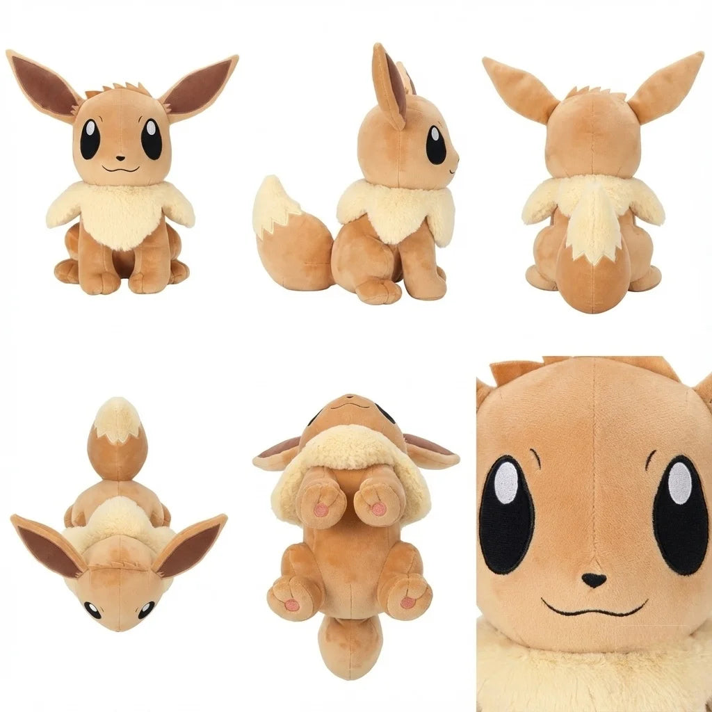 Pokemon Sylveon Plush Anime Cartoon Collectible Figurine Toy Kawaii Eevee Stuffed Doll for Kids and Adults