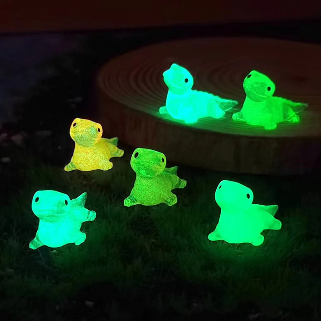 10PCS Mini Lizards Glow At Dark Lizard Vivarium DIY Accessories Mimiature Figurines Fairy Garden Decoration Kawaii Animals
