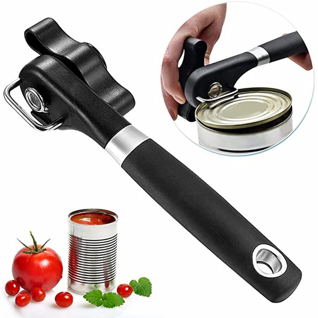 Plastic Hand-actuated Can Opener Safety Kitchen Tools Easy Grip Side Cut Manual Opener for Cans' Lid Kitchen Gadgets